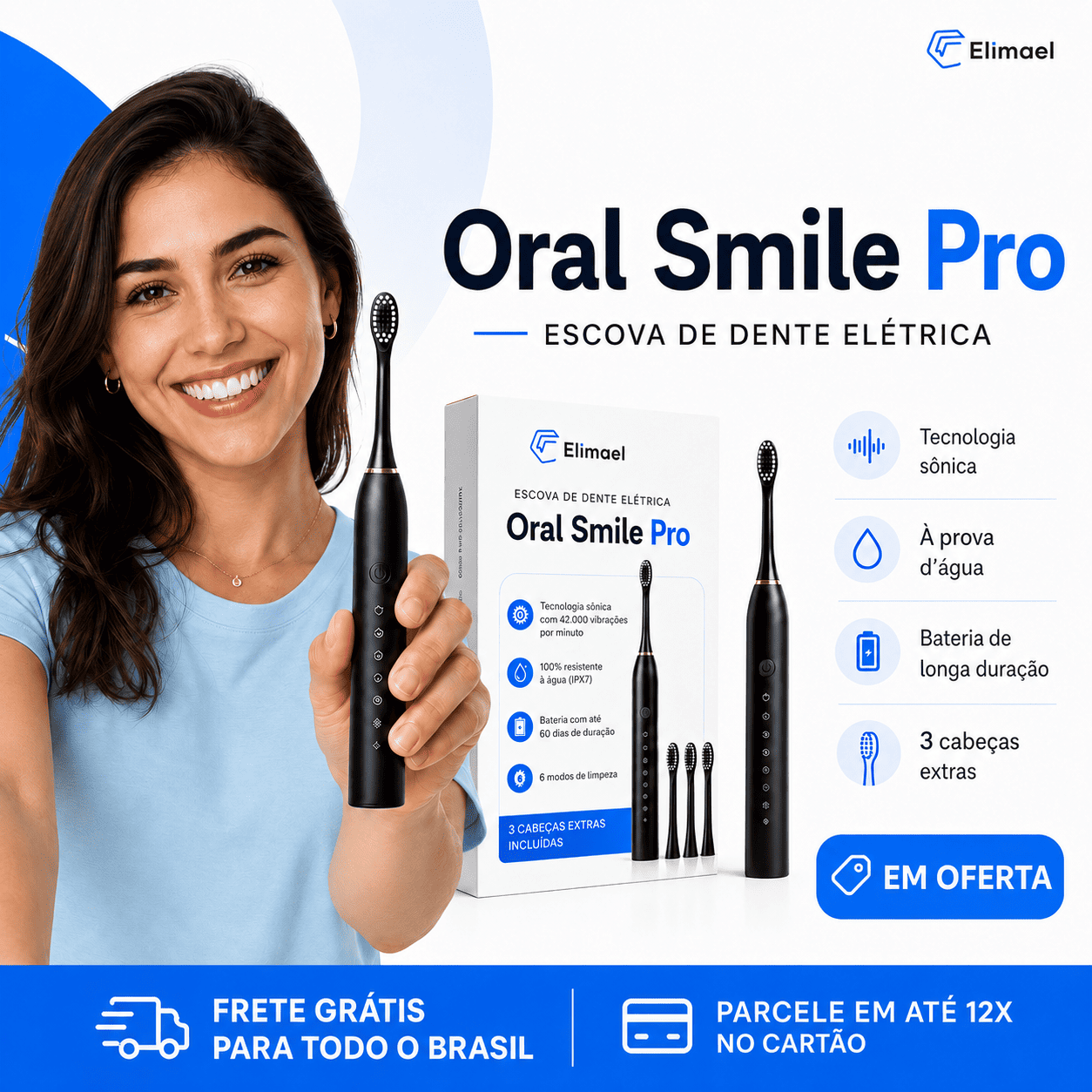 Escova de Dente Elétrica - OralSmile Pro®