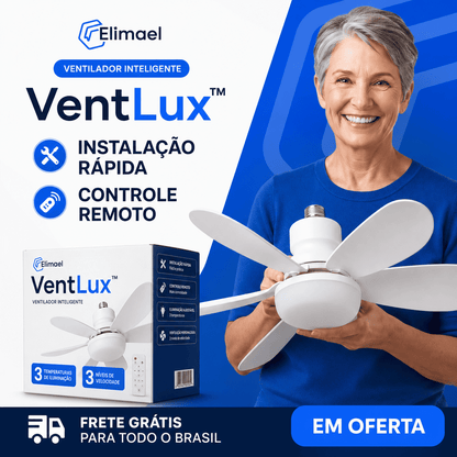 VentLux™ - Ventilador Inteligente de Teto com Led