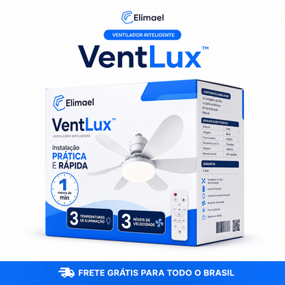 VentLux™ - Ventilador Inteligente de Teto com Led